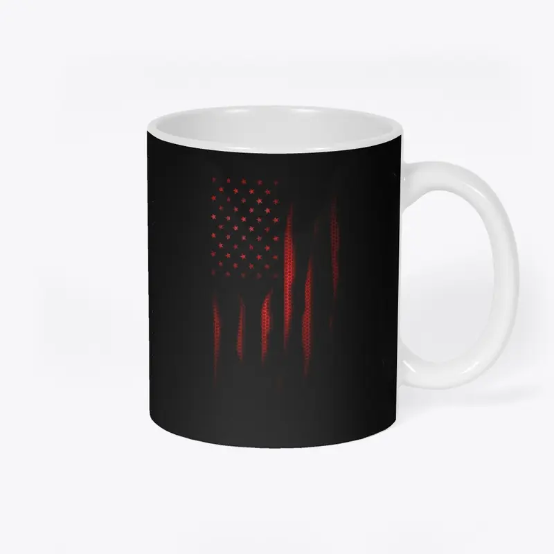 Red Carbon Fiber Onyx American Flag